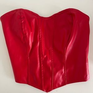 Red corset top
